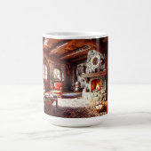 Mug Décoration de salon de cabane cosy (Centre)