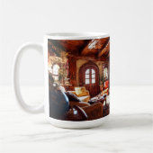 Mug Décoration de salon de cabane cosy (Gauche)