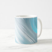 Mug décoration moderne timide bleue (Devant droit)