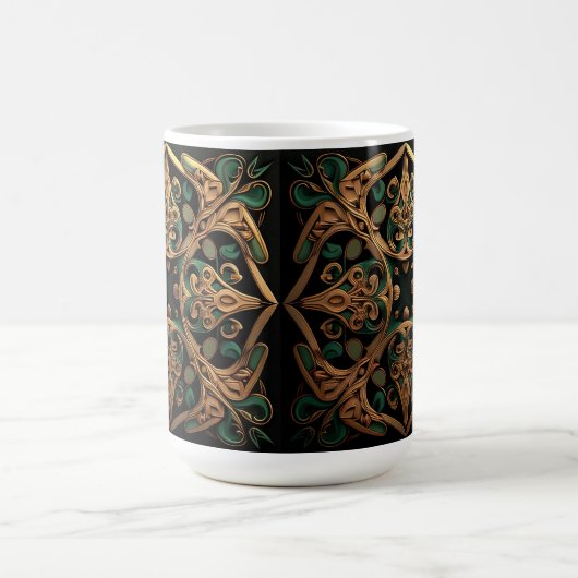 Mug Décoration Motif en bronze vert (Centre)