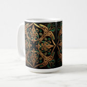 Mug Décoration Motif en bronze vert (Devant gauche)