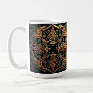 Mug Décoration Motif en bronze vert