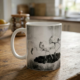 Mug Décoration murale aquarelle flamant rose noir et b
