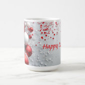 Mug Décorations de Noël Rouges et Blanches Festives (Centre)