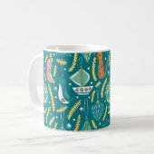 Mug Décorations de Noël sans couture motif. Bright col (Devant gauche)