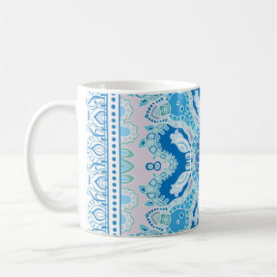 Mug Decorative colorful ornament on white background,