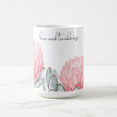 Mug décoré de fleurs charmantes et délicates. (Centre)