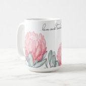 Mug décoré de fleurs charmantes et délicates. (Devant gauche)
