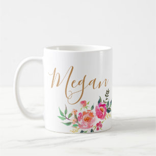Mug décoré d'un monogramme nommé personnalisé auss