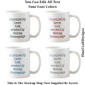 Mug Découpage Dans Ma Citation De Tête Personnalisée 0