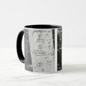 Mug Découpage sur le tronc d'arbre de bouleau B&W (Devant gauche)