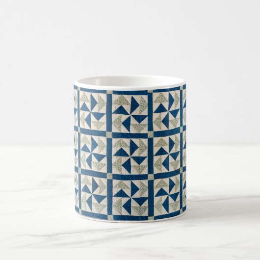 Mug Découpe en papier bleu et blanc de Hollandais (Centre)