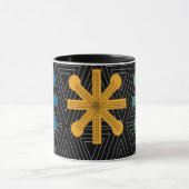 Mug Découpe moderne de Starburst au milieu du siècle (Centre)
