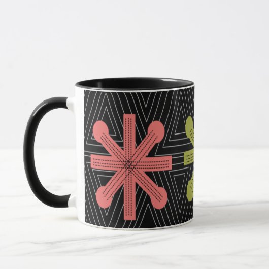 Mug Découpe moderne de Starburst au milieu du siècle (Gauche)