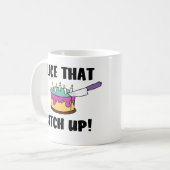 Mug Découpez ce cadeau de gâteau et de couteau pour le (Devant gauche)