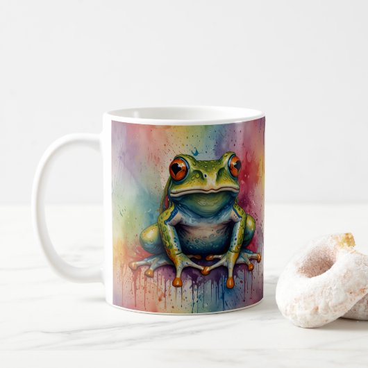 Mug Découvrez la magnifique grenouille captivante (Avec donut)
