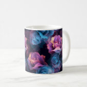 Mug Découvrez le charme du café Rose Vapor Art (Devant droit)