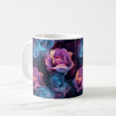 Mug Découvrez le charme du café Rose Vapor Art (Devant gauche)