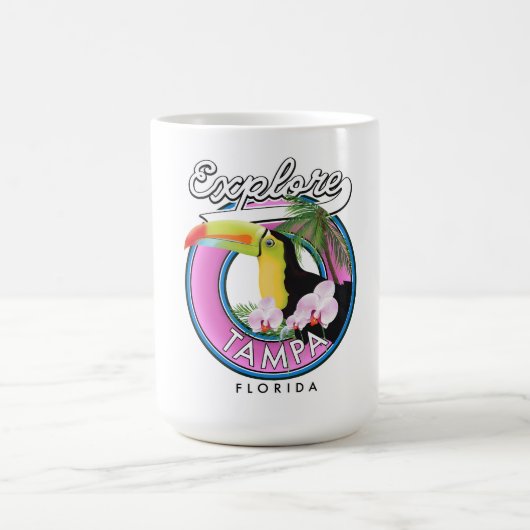 Mug Découvrez le logo rétro de Tampa Floride (Centre)