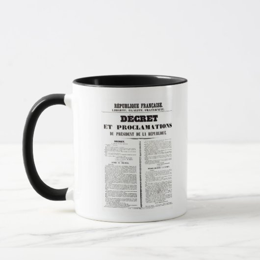 Mug Décret et proclamation par Napoleon Bonaparte (Gauche)