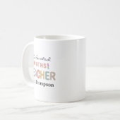 Mug Dedicated Maths Teacher Personalized Name  (Devant gauche)