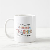 Mug Dedicated Science Teacher Personalized Name  (Gauche)