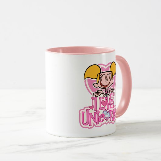 Mug Dee Dee - I Love Unicorns (Devant droit)