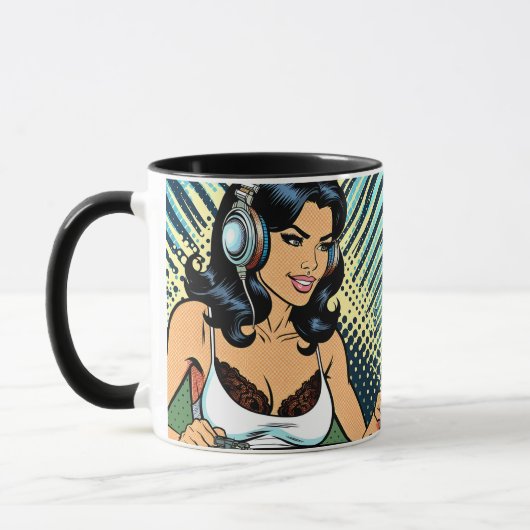 Mug Deejay Jamming Pretty Pop Art (Gauche)