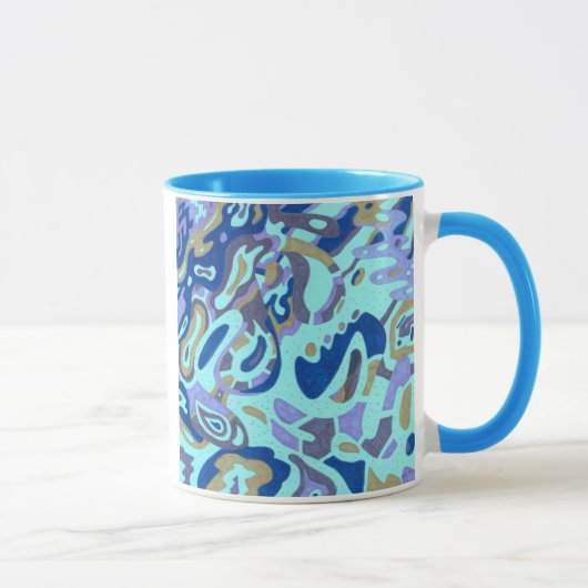 Mug "Deep is the Ocean" original abstrait (Droite)