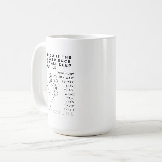 Mug Deep Soul Introvert philosophie citation Nietzsche (Devant gauche)