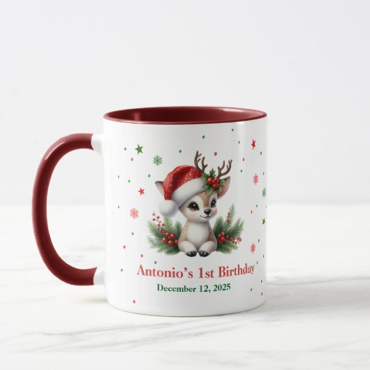 Mug Deer christmas birthday (Gauche)