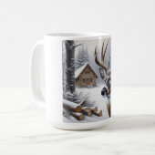 Mug Deer d'hiver/Buck art (Devant gauche)