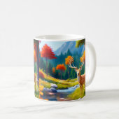 Mug Deer d'or debout dans la forêt-987679 (Devant droit)