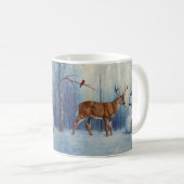 Mug Deer et Happy Snowman hiver de vacances scène (Devant droit)