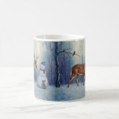 Mug Deer et Happy Snowman hiver de vacances scène (Centre)