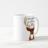 Mug Deer Hunter Funny Young Buck Anniversaire personna (Devant droit)