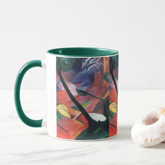 Mug Deer in the Forest II par Franz Marc; Reh im Walde (Avec donut)