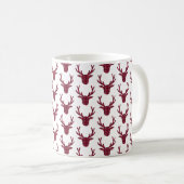 Mug Deer Plaid Dark Red Burgundy (Devant droit)