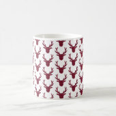 Mug Deer Plaid Dark Red Burgundy (Centre)
