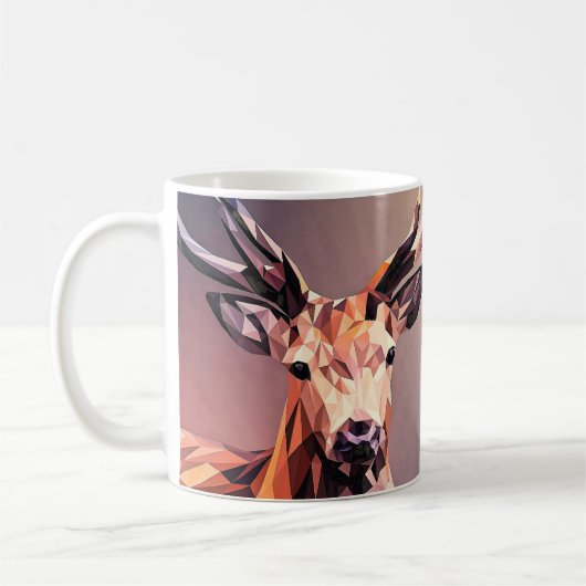 Mug Deer Small Poly Art Design-54655 (Gauche)