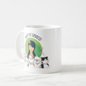 Mug Déesse folle des chats amusant (Devant gauche)