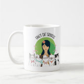 Mug Déesse folle des chats amusant (Gauche)