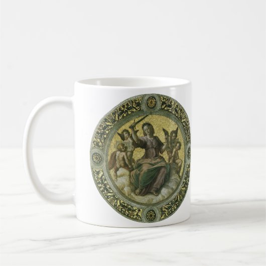 Mug Déesse romaine Justice avec les anges par Raphael (Gauche)