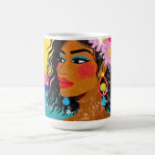 Mug Déesse tropicale - Art Pop Vibrant (Centre)