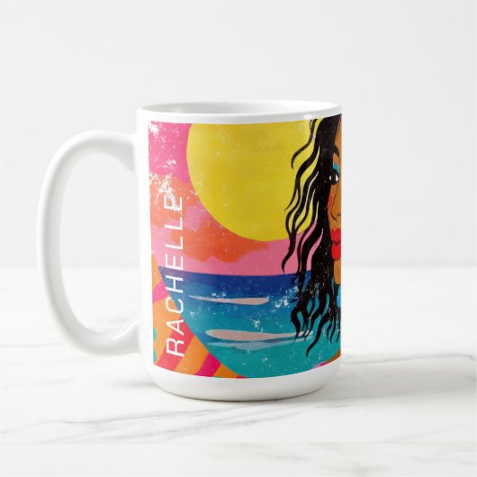 Mug Déesse tropicale - Art Pop Vibrant (Gauche)