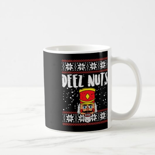 Mug Deez Nuts Nutcracker Fun Vilain Noël Mème Cadeau (Droite)