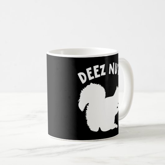Mug Deez Nuts Nutcracker Noël Pyjama drôle laide X (Devant droit)