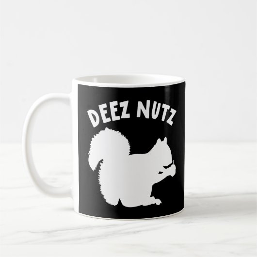 Mug Deez Nuts Nutcracker Noël Pyjama drôle laide X (Gauche)