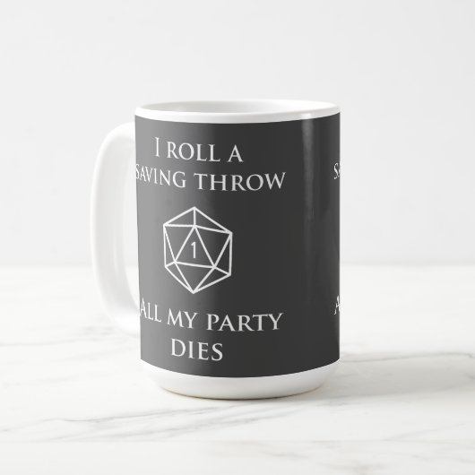 Mug Défaillance critique DnD (Devant gauche)