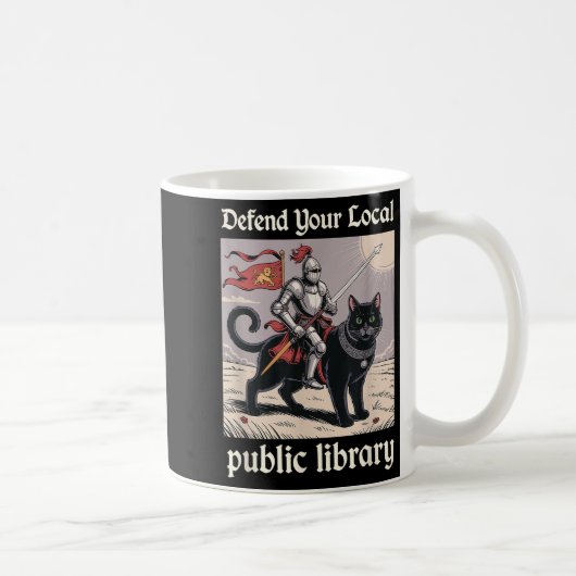 Mug Défendre votre bibliothèque publique locale Funny  (Droite)